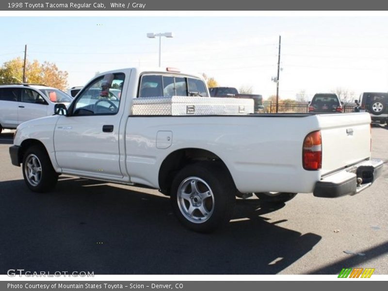 White / Gray 1998 Toyota Tacoma Regular Cab