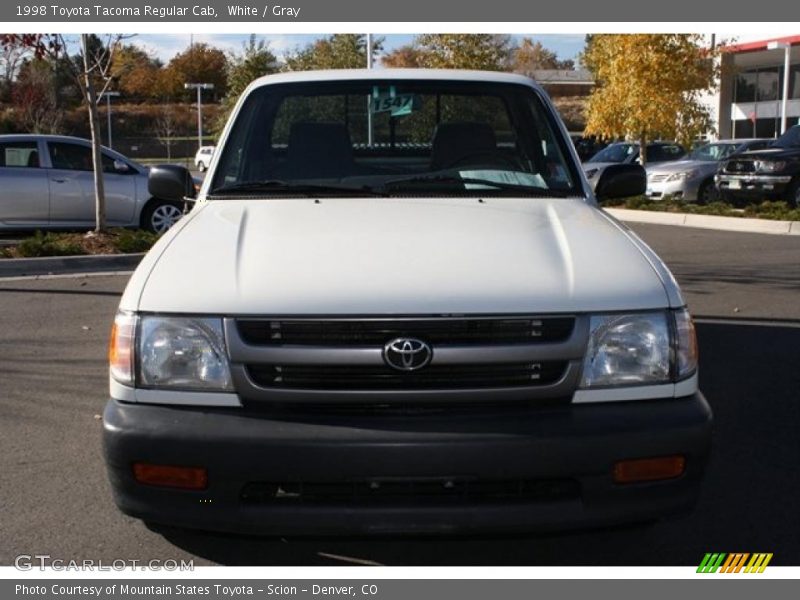 White / Gray 1998 Toyota Tacoma Regular Cab