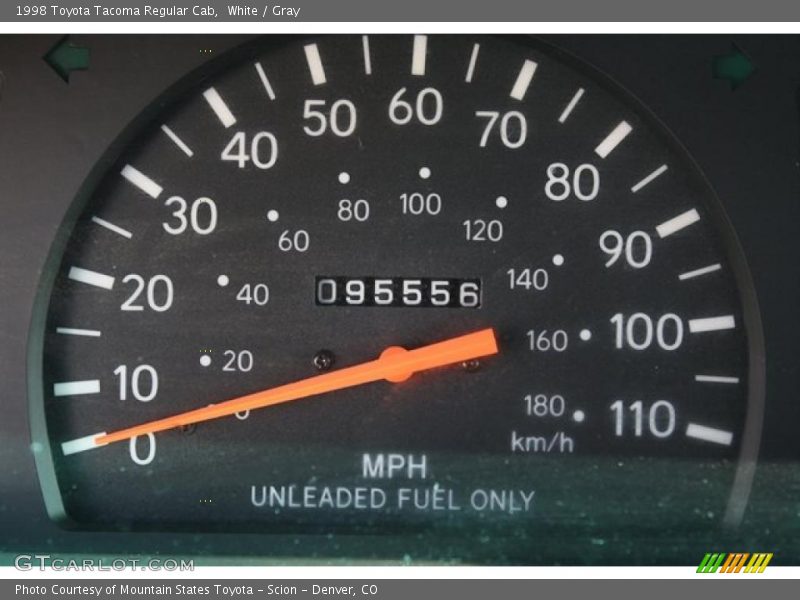 White / Gray 1998 Toyota Tacoma Regular Cab