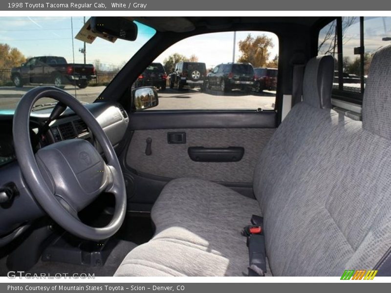 White / Gray 1998 Toyota Tacoma Regular Cab
