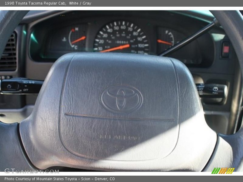 White / Gray 1998 Toyota Tacoma Regular Cab