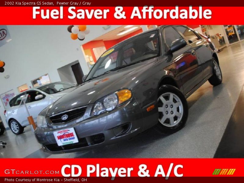 Pewter Gray / Gray 2002 Kia Spectra GS Sedan
