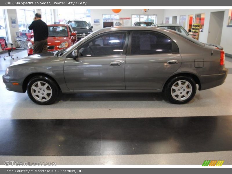 Pewter Gray / Gray 2002 Kia Spectra GS Sedan