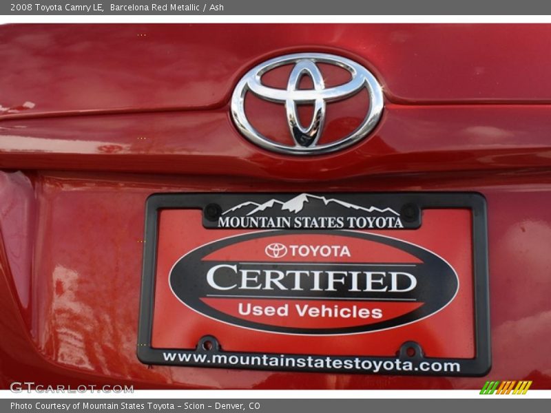 Barcelona Red Metallic / Ash 2008 Toyota Camry LE