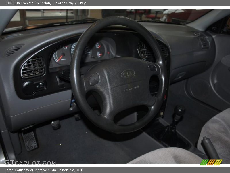 Pewter Gray / Gray 2002 Kia Spectra GS Sedan