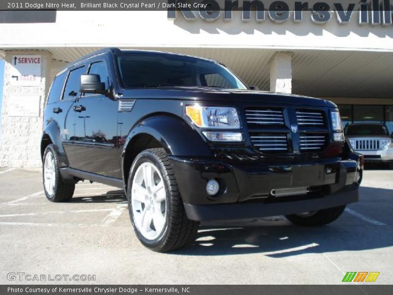 Brilliant Black Crystal Pearl / Dark Slate Gray 2011 Dodge Nitro Heat