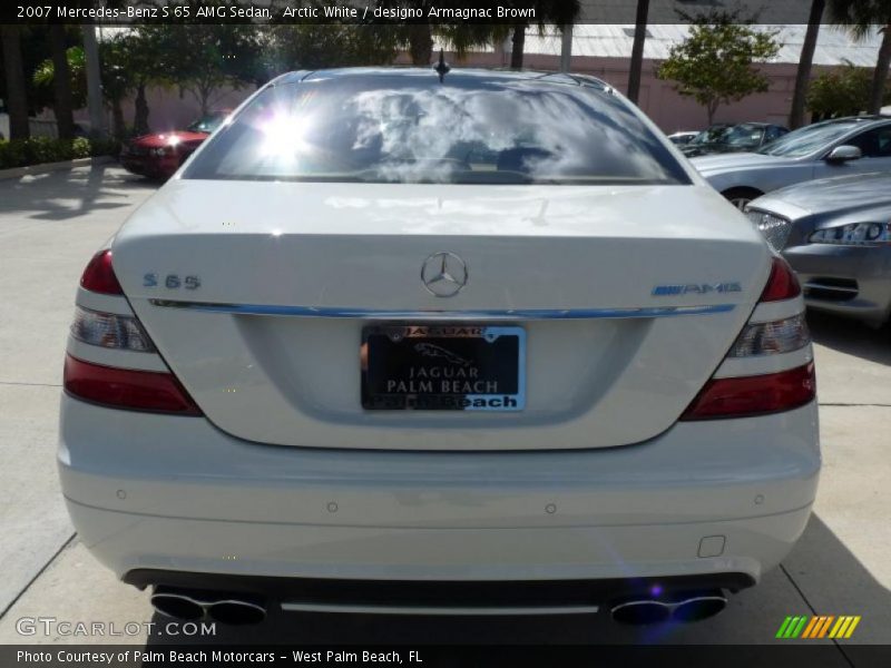Arctic White / designo Armagnac Brown 2007 Mercedes-Benz S 65 AMG Sedan