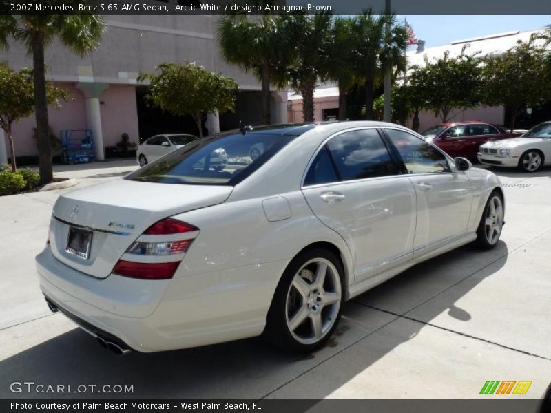 Arctic White / designo Armagnac Brown 2007 Mercedes-Benz S 65 AMG Sedan