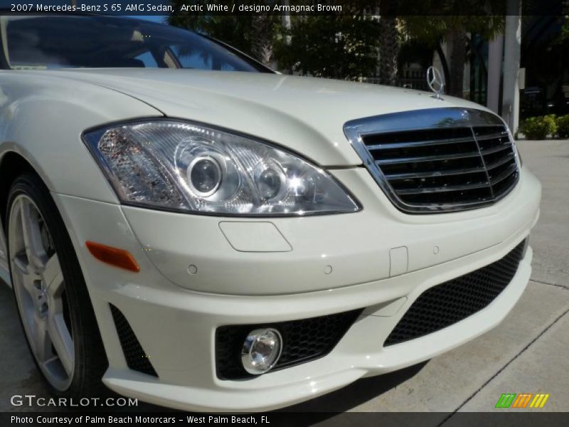 Arctic White / designo Armagnac Brown 2007 Mercedes-Benz S 65 AMG Sedan