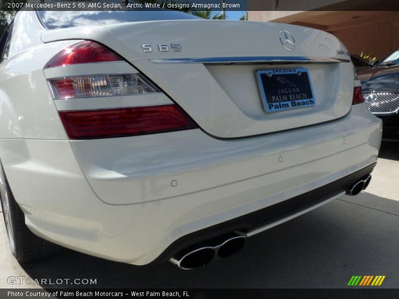 Arctic White / designo Armagnac Brown 2007 Mercedes-Benz S 65 AMG Sedan