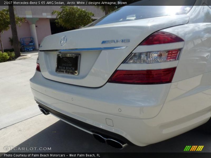 Arctic White / designo Armagnac Brown 2007 Mercedes-Benz S 65 AMG Sedan