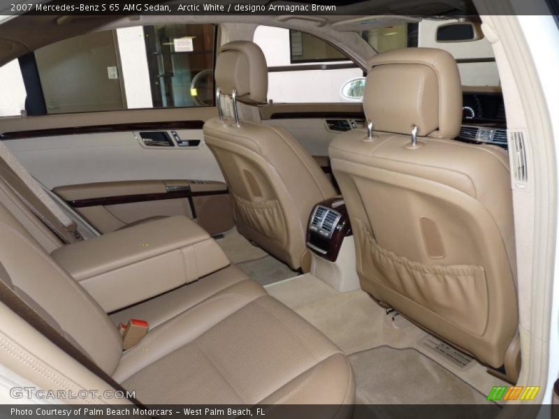 Arctic White / designo Armagnac Brown 2007 Mercedes-Benz S 65 AMG Sedan