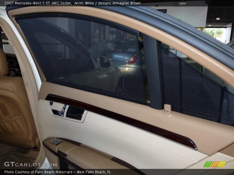 Arctic White / designo Armagnac Brown 2007 Mercedes-Benz S 65 AMG Sedan