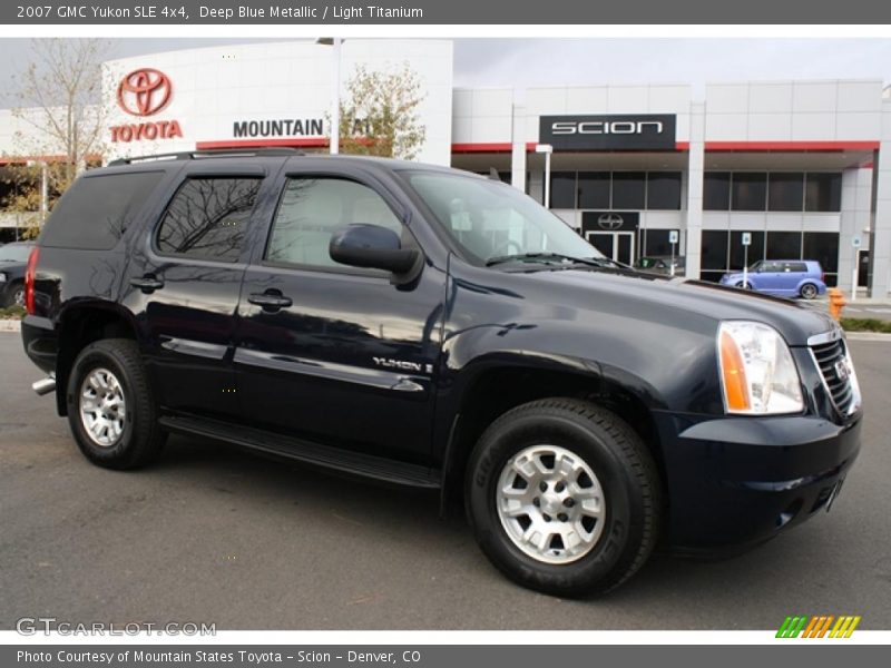 Deep Blue Metallic / Light Titanium 2007 GMC Yukon SLE 4x4