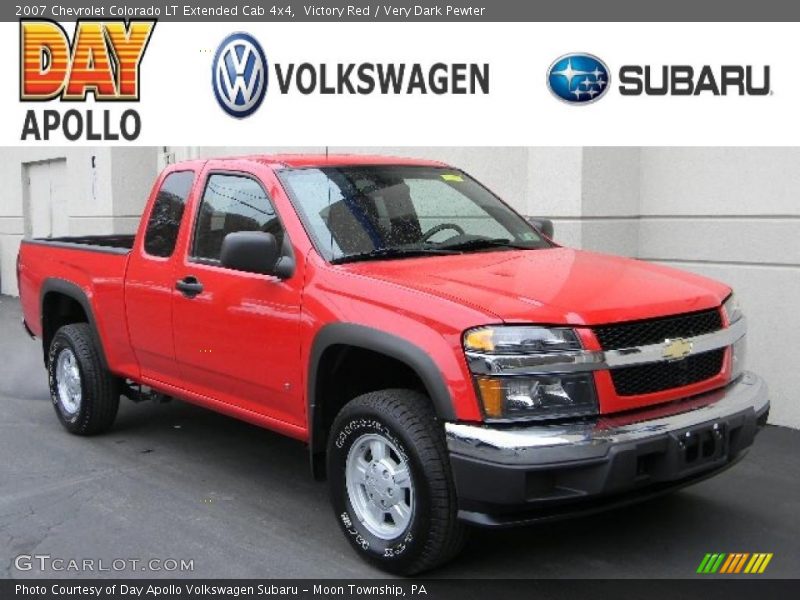 Victory Red / Very Dark Pewter 2007 Chevrolet Colorado LT Extended Cab 4x4