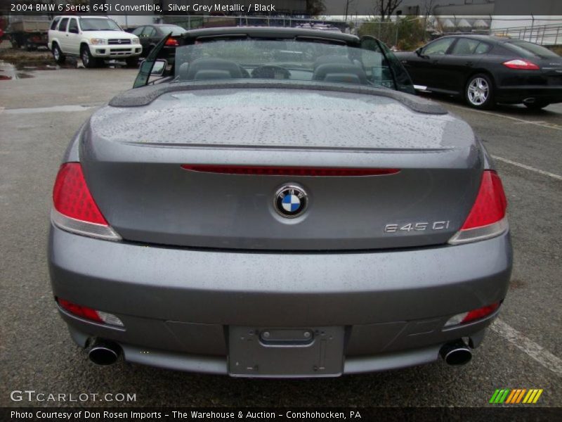 Silver Grey Metallic / Black 2004 BMW 6 Series 645i Convertible