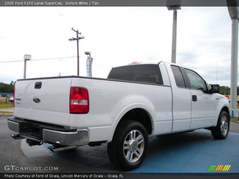 Oxford White / Tan 2005 Ford F150 Lariat SuperCab