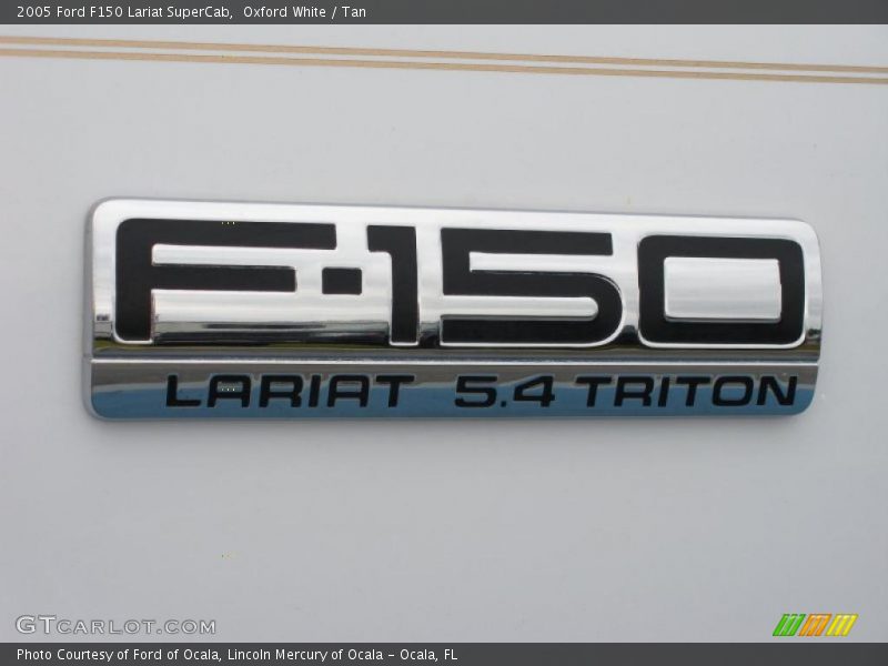 Oxford White / Tan 2005 Ford F150 Lariat SuperCab