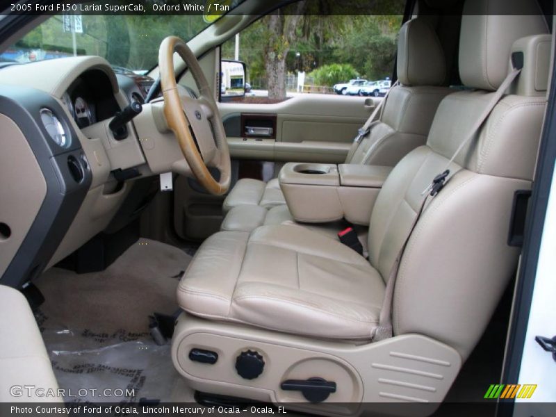 Oxford White / Tan 2005 Ford F150 Lariat SuperCab
