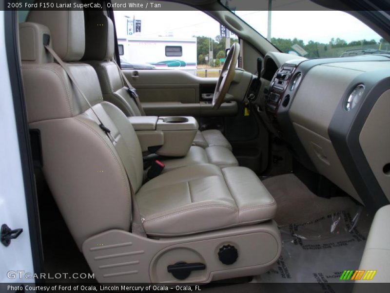 Oxford White / Tan 2005 Ford F150 Lariat SuperCab