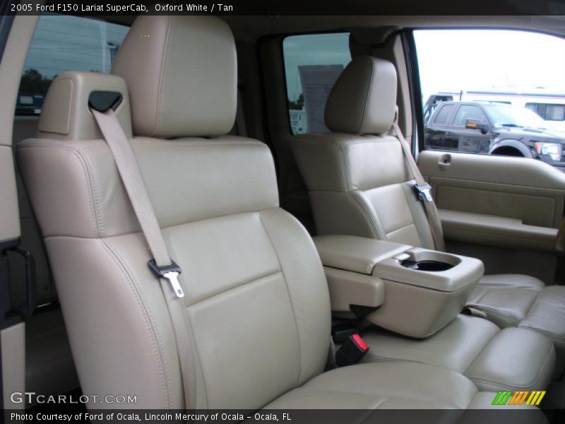 Oxford White / Tan 2005 Ford F150 Lariat SuperCab
