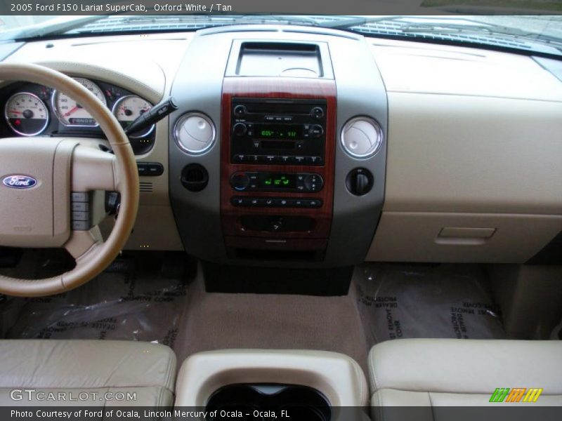 Oxford White / Tan 2005 Ford F150 Lariat SuperCab