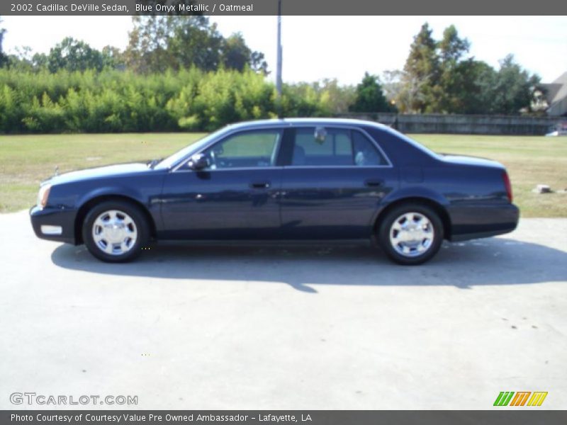Blue Onyx Metallic / Oatmeal 2002 Cadillac DeVille Sedan