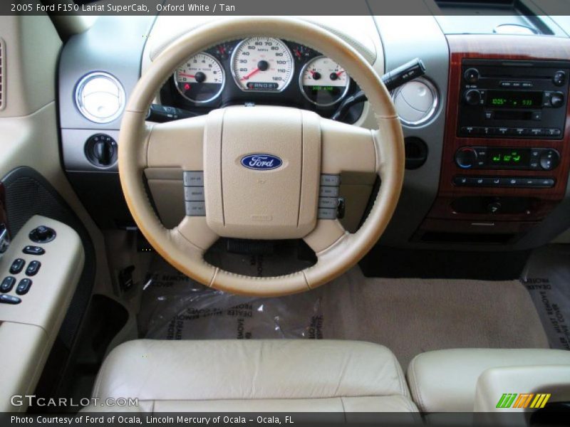 Oxford White / Tan 2005 Ford F150 Lariat SuperCab