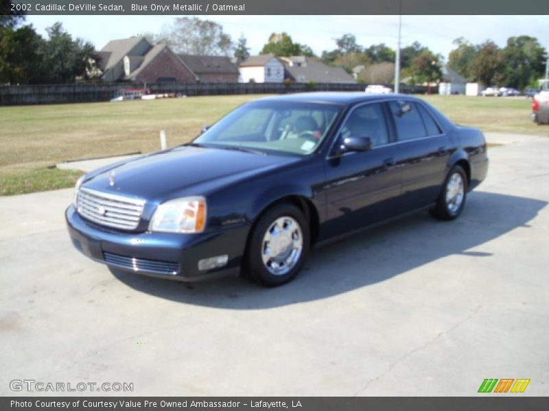 Blue Onyx Metallic / Oatmeal 2002 Cadillac DeVille Sedan