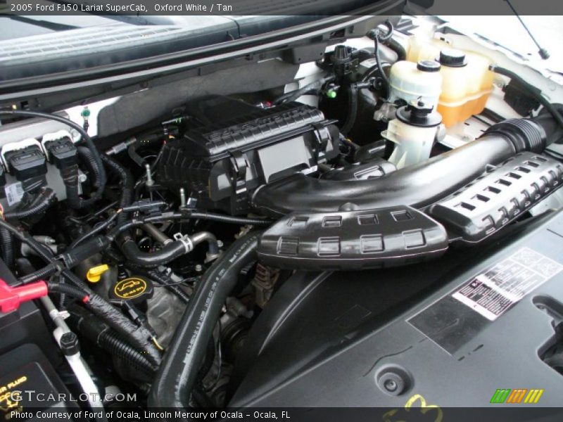 Oxford White / Tan 2005 Ford F150 Lariat SuperCab