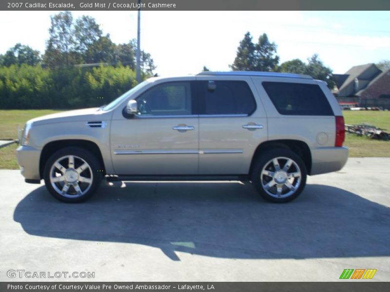 Gold Mist / Cocoa/Light Cashmere 2007 Cadillac Escalade