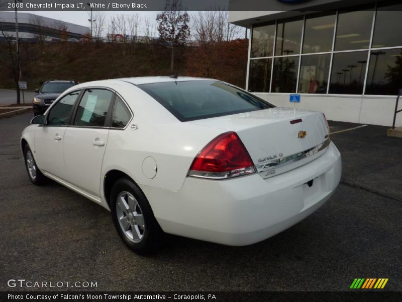 White / Ebony Black 2008 Chevrolet Impala LT
