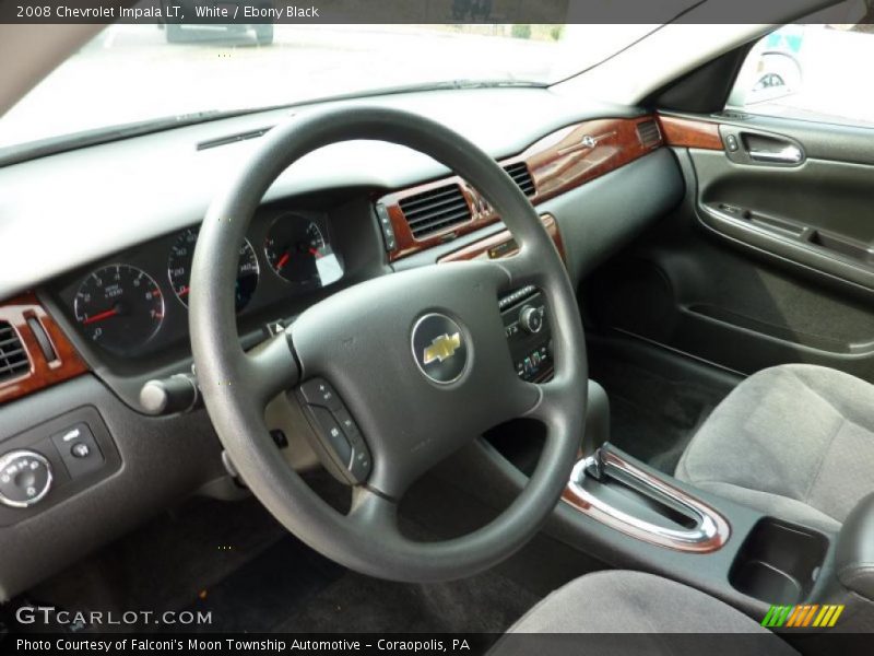 White / Ebony Black 2008 Chevrolet Impala LT