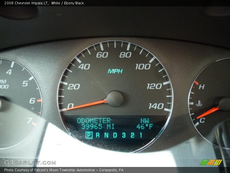White / Ebony Black 2008 Chevrolet Impala LT