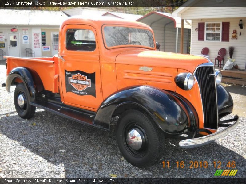 Front 3/4 View of 1937 Pickup Harley-Davidson Theme Custom