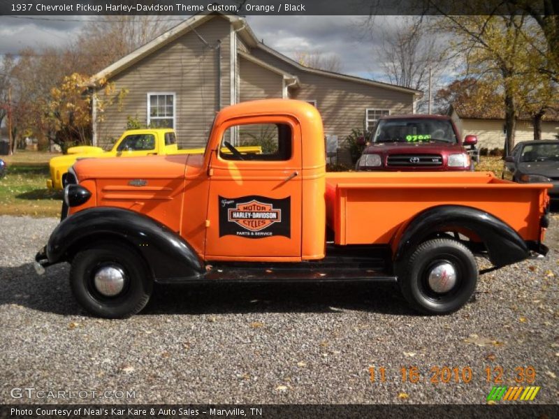  1937 Pickup Harley-Davidson Theme Custom Orange