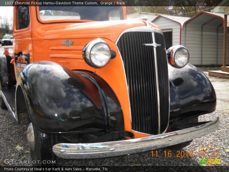Orange / Black 1937 Chevrolet Pickup Harley-Davidson Theme Custom