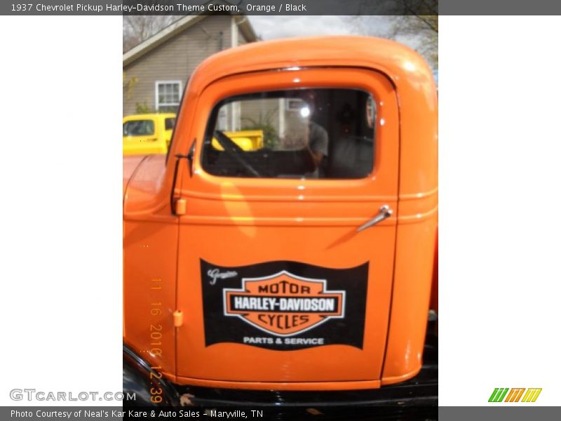 Orange / Black 1937 Chevrolet Pickup Harley-Davidson Theme Custom