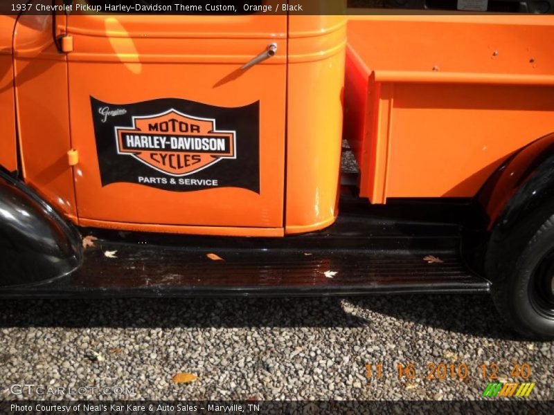 Orange / Black 1937 Chevrolet Pickup Harley-Davidson Theme Custom