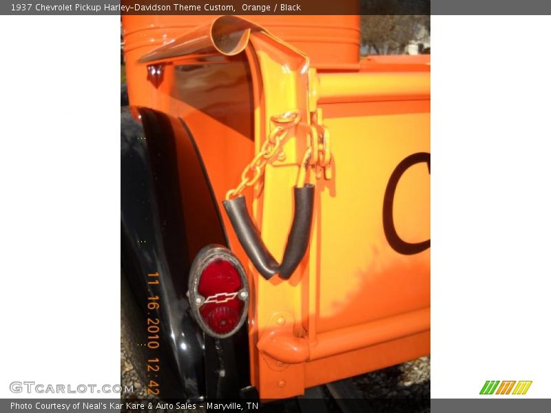 Orange / Black 1937 Chevrolet Pickup Harley-Davidson Theme Custom