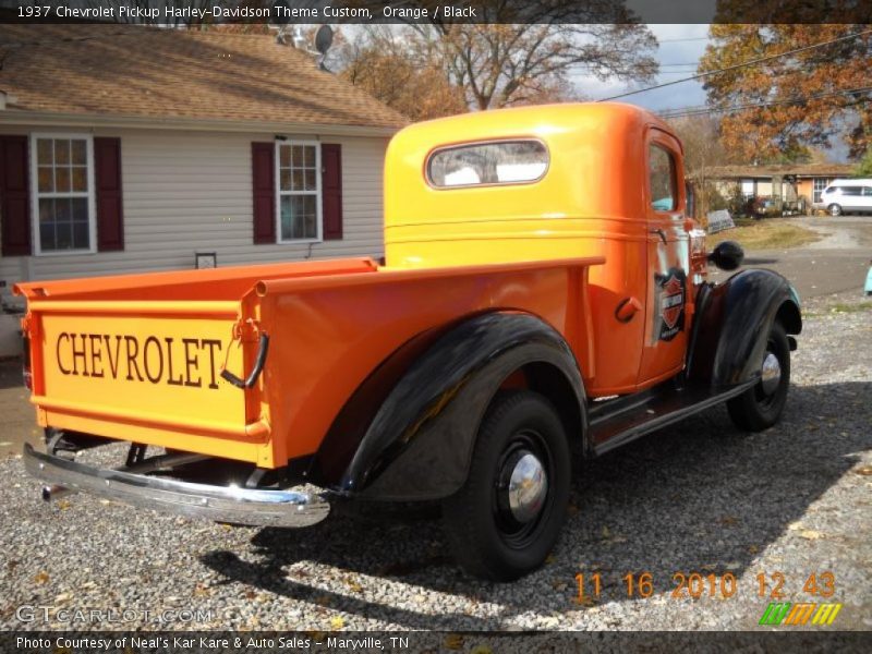 Orange / Black 1937 Chevrolet Pickup Harley-Davidson Theme Custom