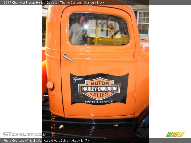 Orange / Black 1937 Chevrolet Pickup Harley-Davidson Theme Custom