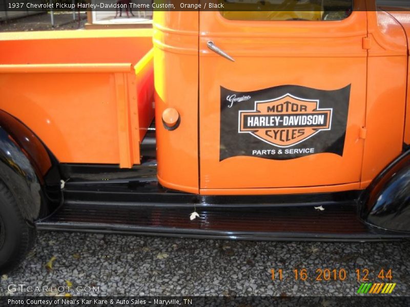 Orange / Black 1937 Chevrolet Pickup Harley-Davidson Theme Custom