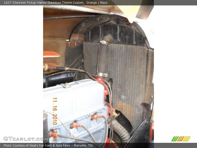 Orange / Black 1937 Chevrolet Pickup Harley-Davidson Theme Custom