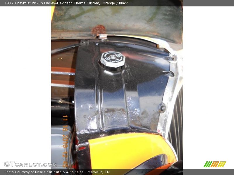 Orange / Black 1937 Chevrolet Pickup Harley-Davidson Theme Custom