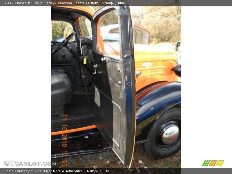 Orange / Black 1937 Chevrolet Pickup Harley-Davidson Theme Custom