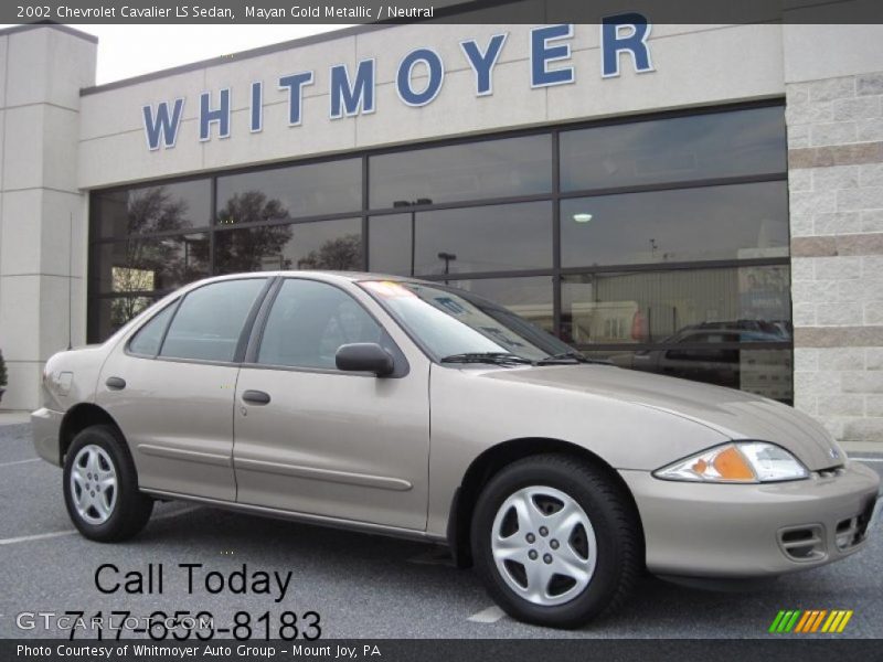Mayan Gold Metallic / Neutral 2002 Chevrolet Cavalier LS Sedan