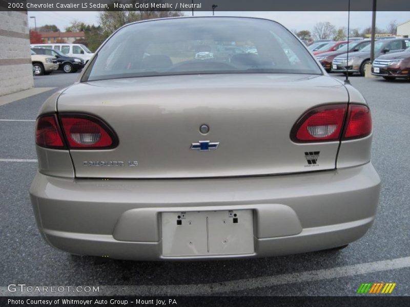 Mayan Gold Metallic / Neutral 2002 Chevrolet Cavalier LS Sedan