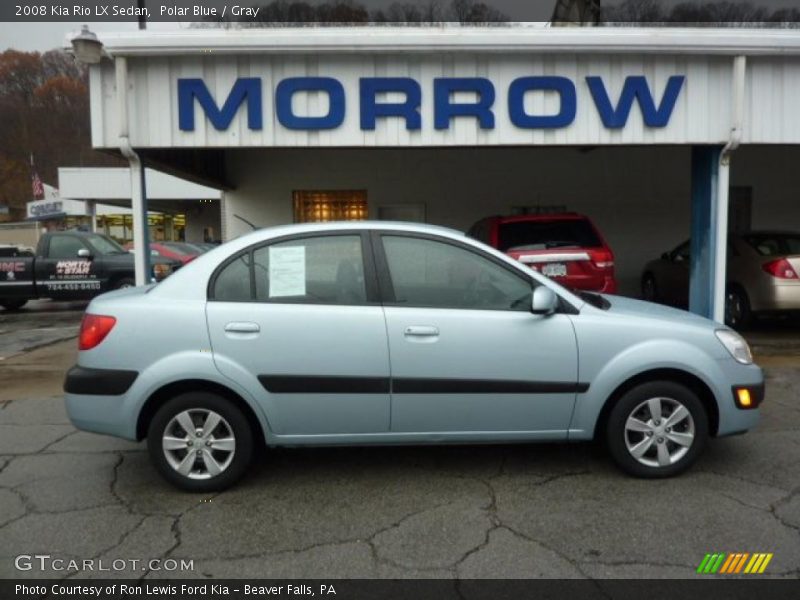 Polar Blue / Gray 2008 Kia Rio LX Sedan
