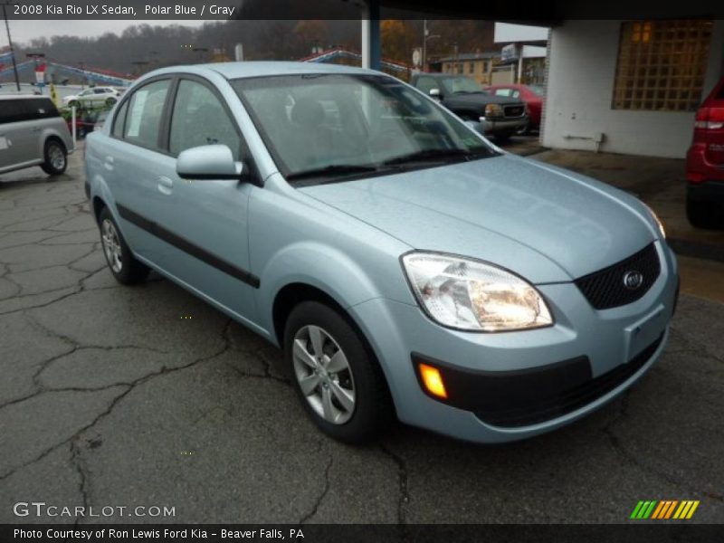 Polar Blue / Gray 2008 Kia Rio LX Sedan